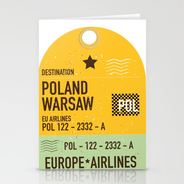 Poland Warsaw travel Ticket Stationery Cards