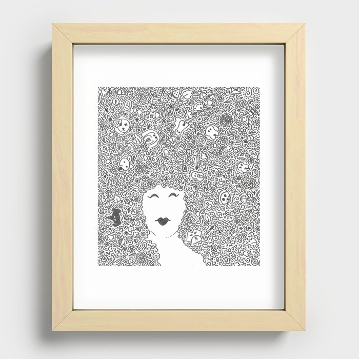 Chaos Curly Head Recessed Framed Print