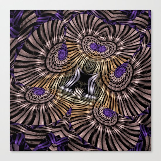 Metallic spirals, shapes and textures. Canvas Print