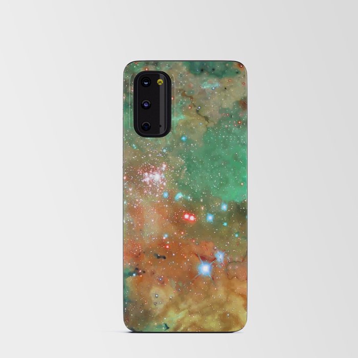 Colorful Cosmos | Teal & Dark Red Android Card Case