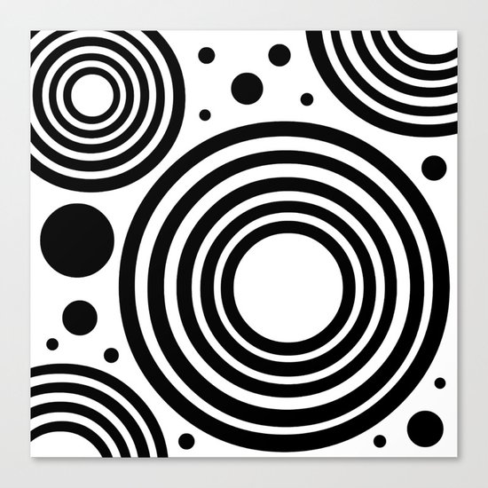 Circular | Black and White Canvas Print