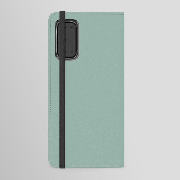 Pastel Aqua Blue Green Solid Color Hue Shade - Patternless Android Wallet Case