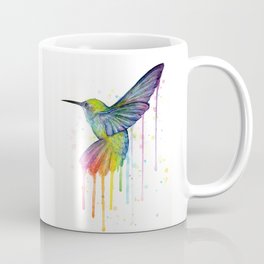 Hummingbird Rainbow Watercolor Mug