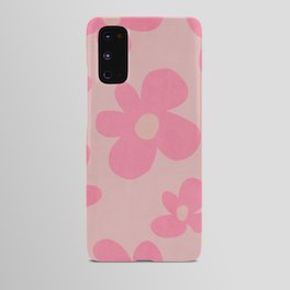 Pink Flowers Minimalist Original Artwork  Android Case