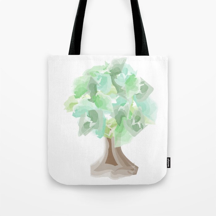 Watercolor tree with a wide trunk Tote Bag