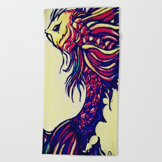 Koi Beach Towel