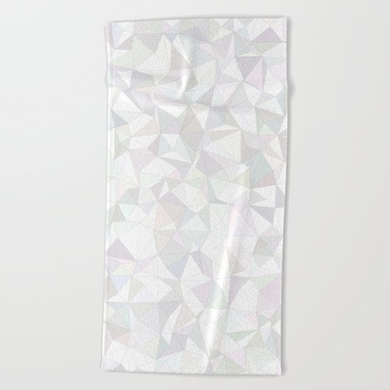 White triangle mosaic Beach Towel