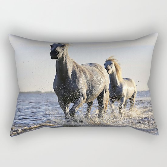 horses Rectangular Pillow