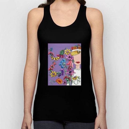 I Love the Flower Girl Lavender Unisex Tank Top