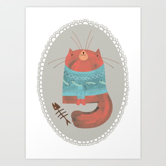 cat Art Print
