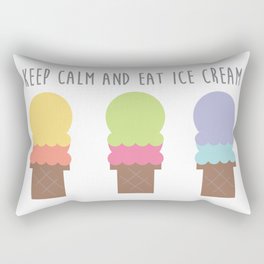 Keep Calm and Eat Ice Cream Rectangular Pillow