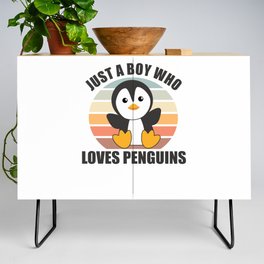 Just One boy Who Loves Penguins - Cute Penguin Credenza