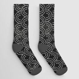 Dotted Scallop in Black Socks