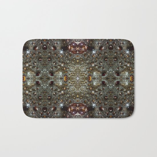 Abstract brown, dark gray texture pattern Bath Mat