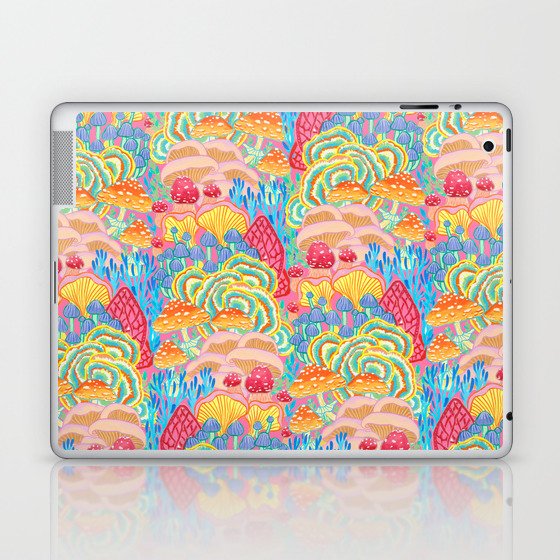 Fungi World (Mushroom world) -PINK Laptop & iPad Skin
