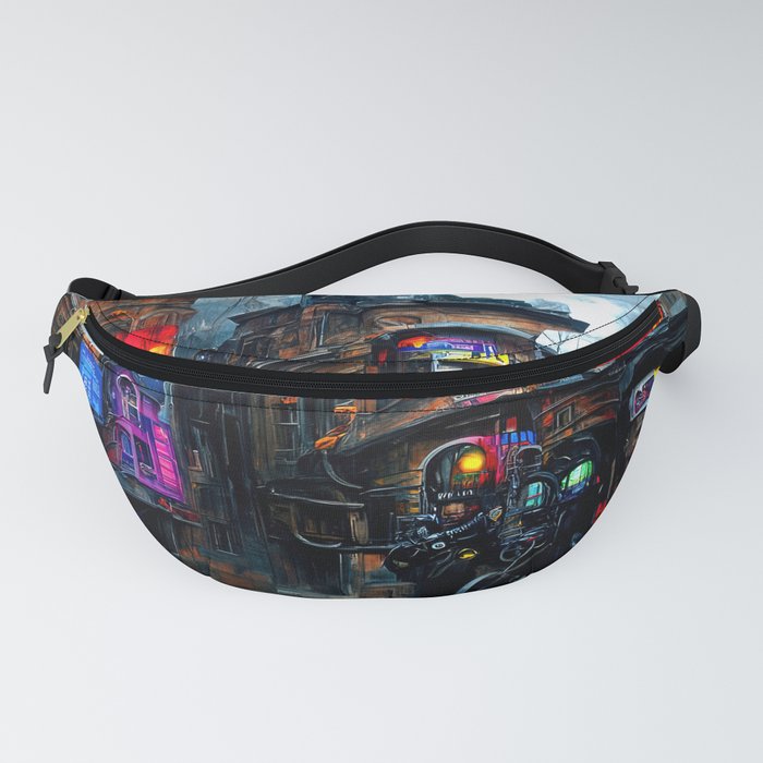 Victorian Steampunk City Fanny Pack