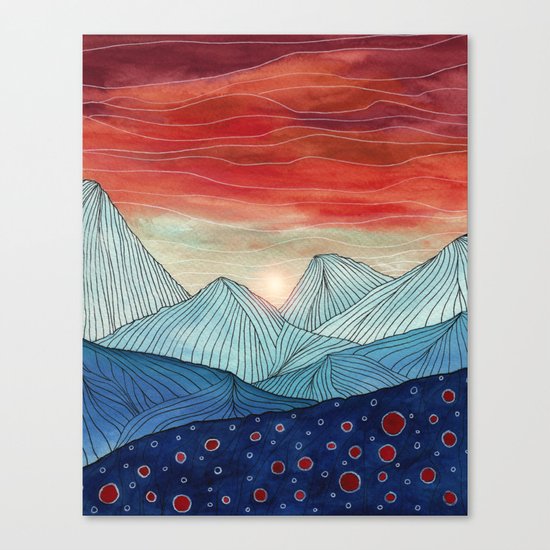 Lines in the mountains IV Canvas Print