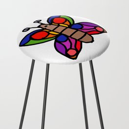 Rainbow Butterfly Counter Stool