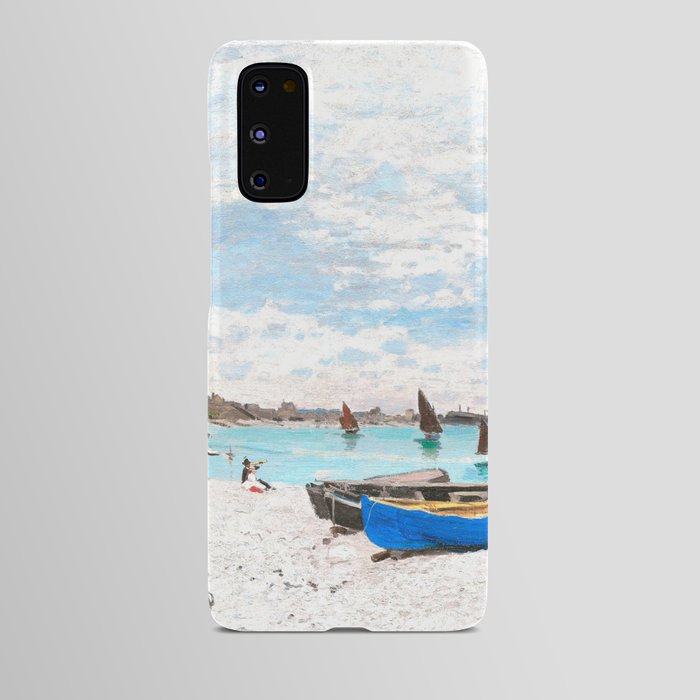 monet beach painting Android Case