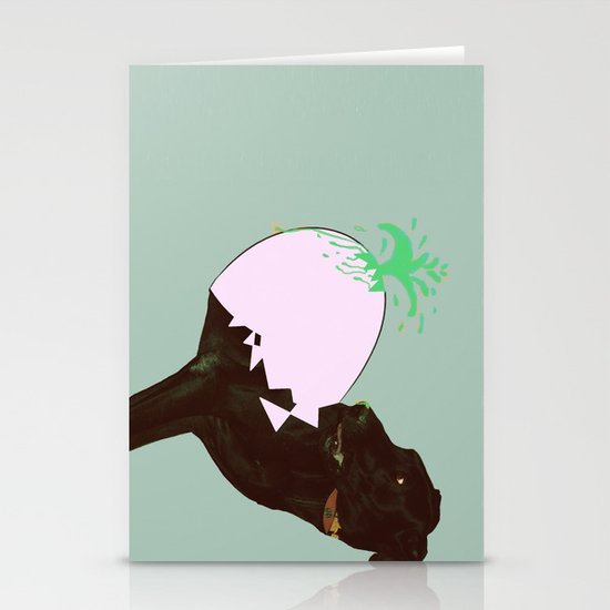 To spring a leak, is as dog is to egg. Stationery Cards
