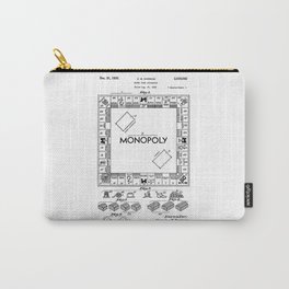 Monopoly Patent drawing Carry-All Pouch | Black and White, Illustration 