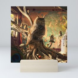 King Owl Mini Art Print