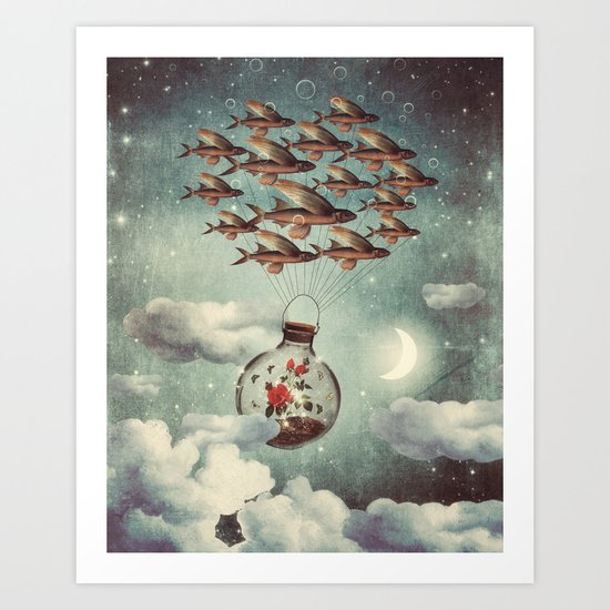 The Rose That Wanted to See the World Art Print