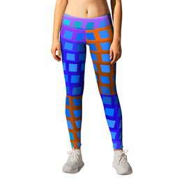Rainbow Squares Victor Vasarely Style 2 Leggings | Pop Art, Green, Op Art, Graphicdesign, Pattern, Digital, Geometry, Geometric, Victorvasarely, Geometricalarts 