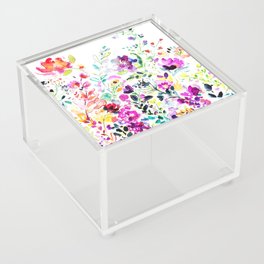 Watercolor floral Acrylic Box