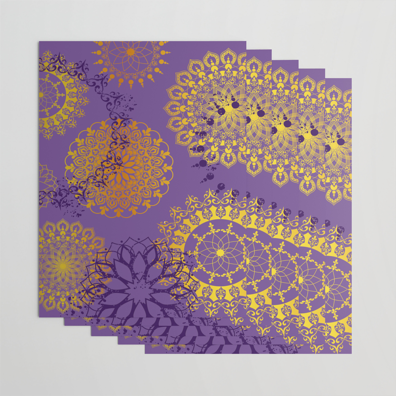 purple and gold wrapping paper
