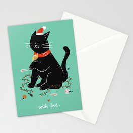 Christmas cat Stationery Cards