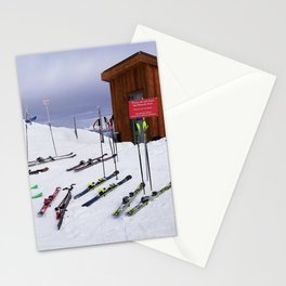 Skiers can't read ;o) Stationery Card