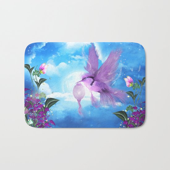 Beautiful fantasy bird Bath Mat