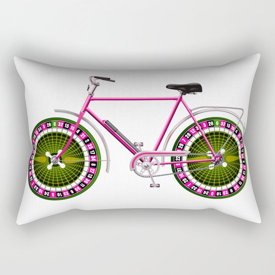 Rulette bike Rectangular Pillow