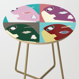 When I'm lost in thought patchwork 4 Side Table