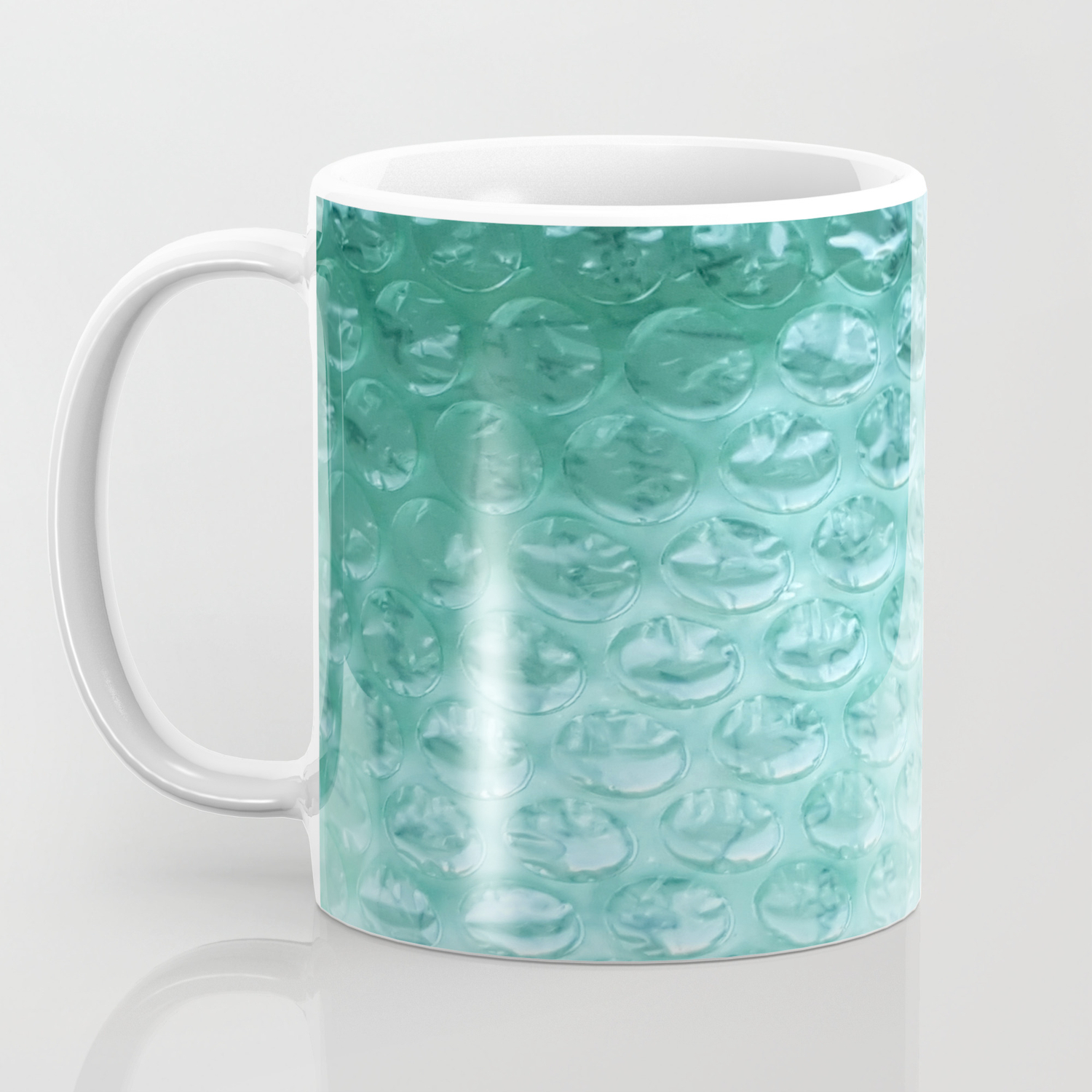 Aqua Bubble Wrap Coffee Mug By Jeffreyjirwin Society6