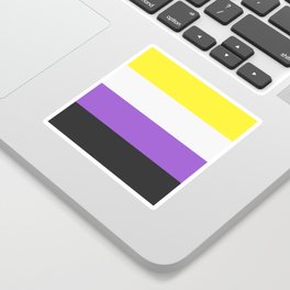 non binary pride flag Sticker