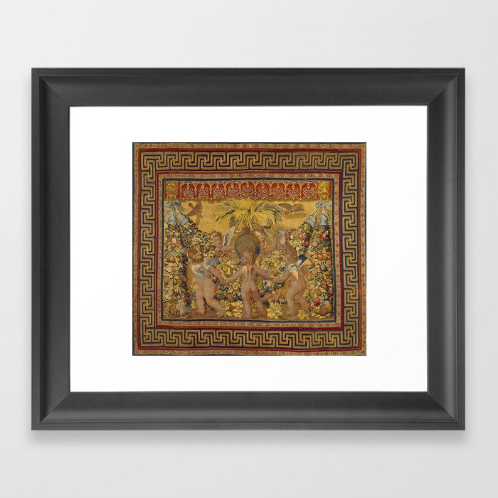 Vintage Italian Tapestry Framed Art Print