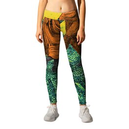 SNAKE CHARMER Leggings | Surreal, Party, Serpent, Vintage, Psychedelic, Dress, Portland, Reptile, Trippy, Scales 