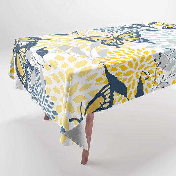 Yellow and deals gray tablecloth