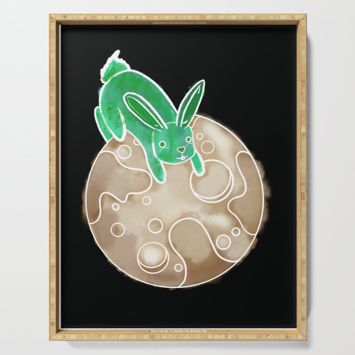 Jade Rabbit of the Moon Serving Tray