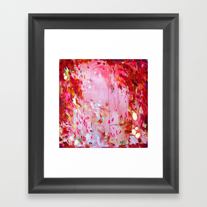 Hot pink, bright red, orange, gold - Abstract #30 Framed Art Print