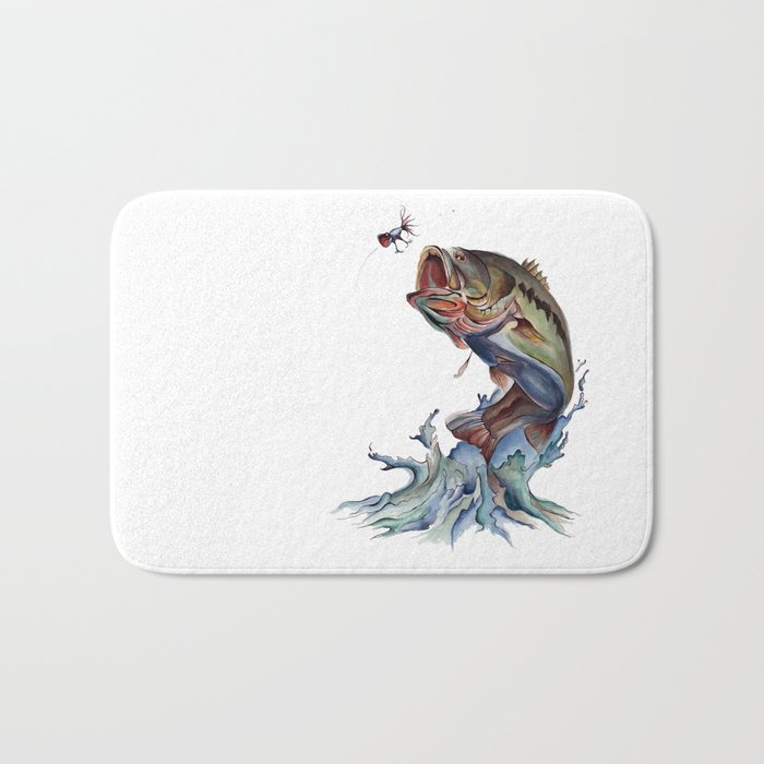 fish bath mat