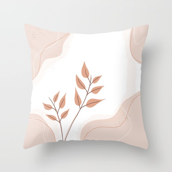 minimalist drawing Throw Pillow