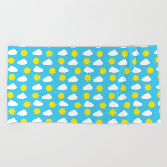 Sun & Clouds Beach Towel