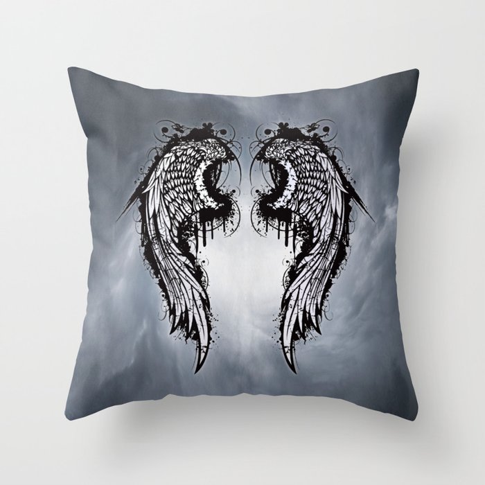 Angel Wings Throw Pillow