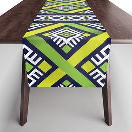 Ethnic Abstract Pattern - GREEN Table Runner