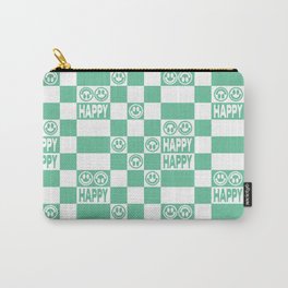 HAPPY Checkerboard (Mint Color) Carry-All Pouch