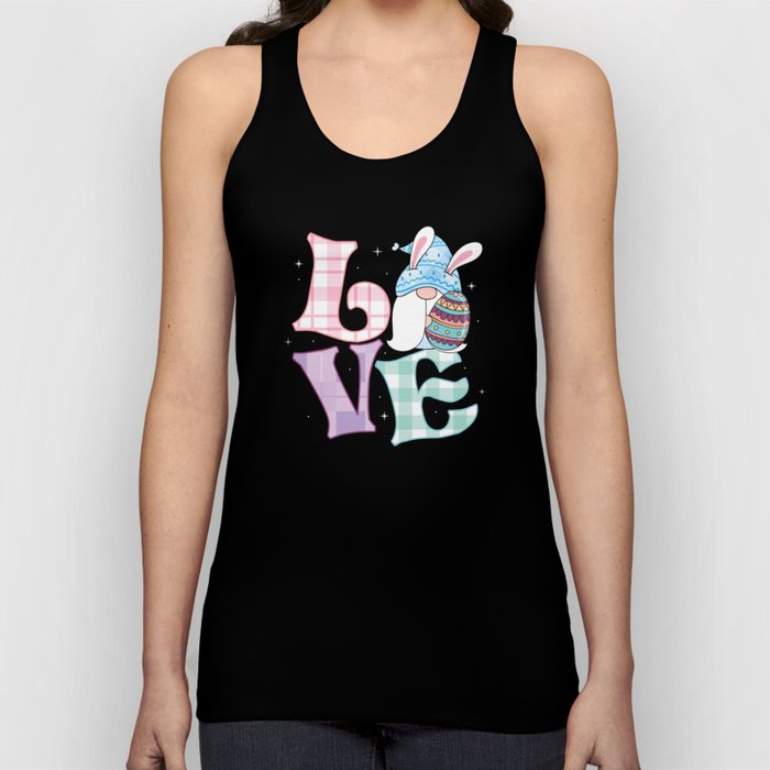 Cute Love Easter Gnome Bunny Easter Gift Tank Top
