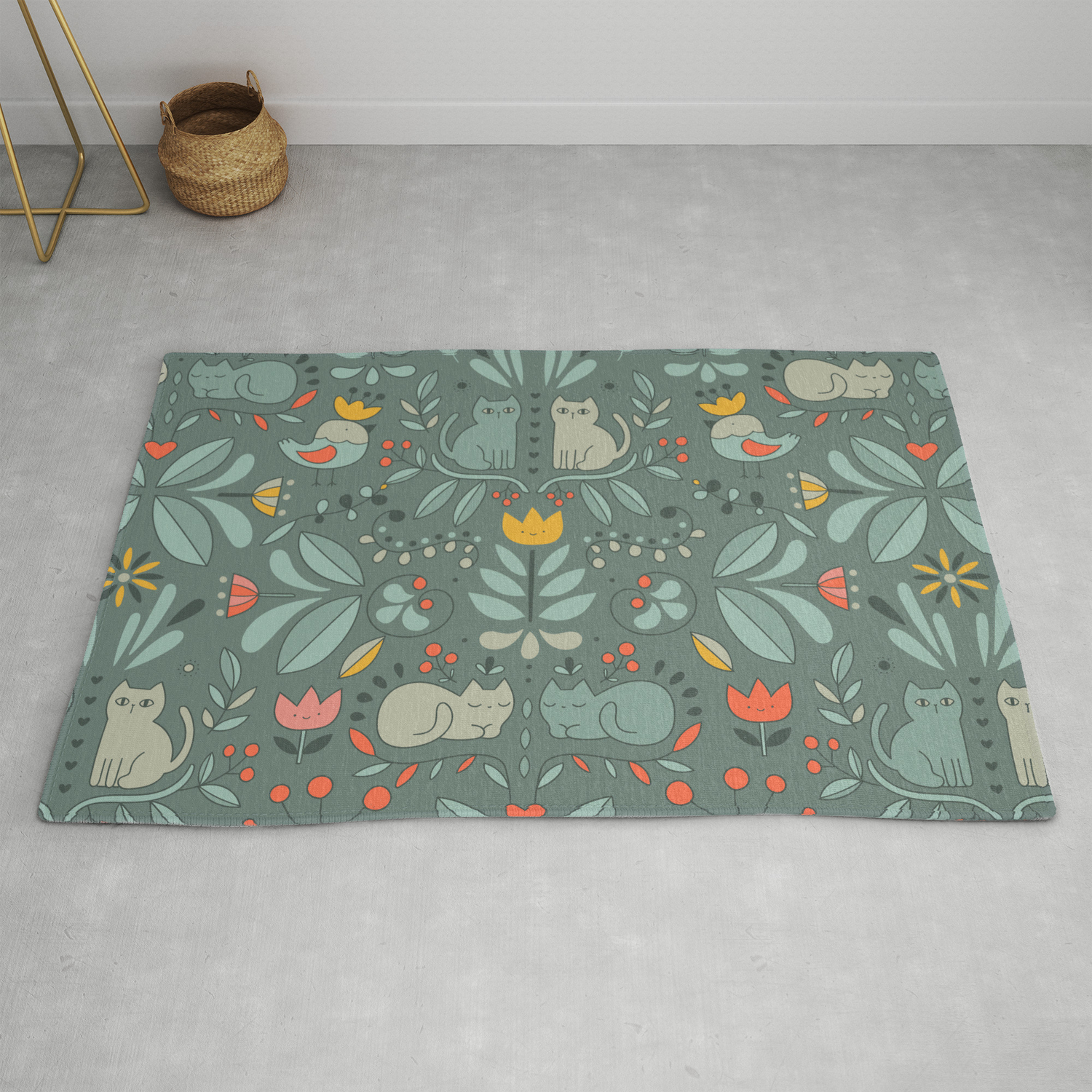 Swedish Folk Cats Rug By Annaalexeeva Society6